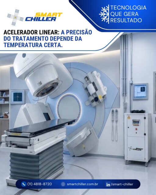 Nos aceleradores lineares, a geração de feixes de radiação gera um volume altíssimo de calor na ampola e nos componentes eletrônicos.

Qualquer oscilação de temperatura pode alterar a estabilidade do feixe e prejudicar a precisão da dose aplicada ao paciente.

O chiller garante o arrefecimento contínuo e estável que o tratamento oncográﬁco exige. Proteja o seu sistema de radioterapia com a Smart Chiller. 🏥

#aceleradorlinear #radioterapia #oncologia #engenhariaclinica #smartchiller